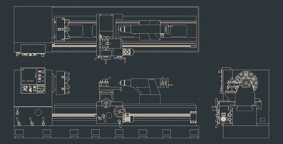 Mechanical lathe blueprints | WPA Works LLC